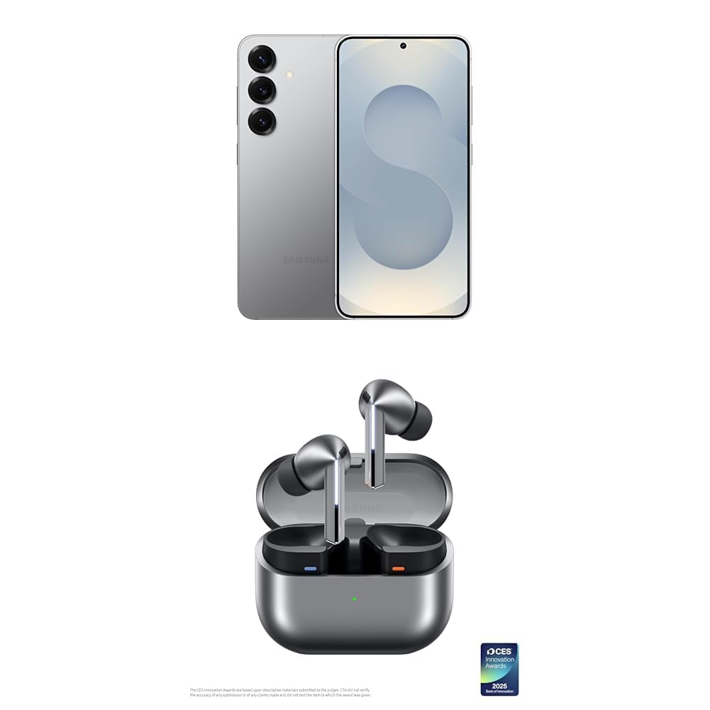 SAMSUNG Galaxy S25 Cell Phone, 256GB Smartphone, Unlocked Android, AI Night Mode Camera, Snapdragon 8 Elite Fast Processor, ProScaler Display, 4000mAh Battery, 2025, US 1 Yr Warranty, Silver Shadow