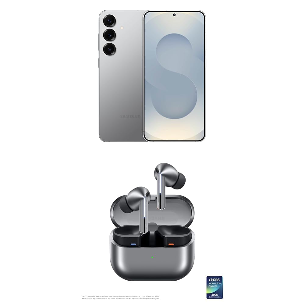 SAMSUNG Galaxy S25 Cell Phone, 256GB Smartphone, Unlocked Android, AI Night Mode Camera, Snapdragon 8 Elite Fast Processor, ProScaler Display, 4000mAh Battery, 2025, US 1 Yr Warranty, Silver Shadow