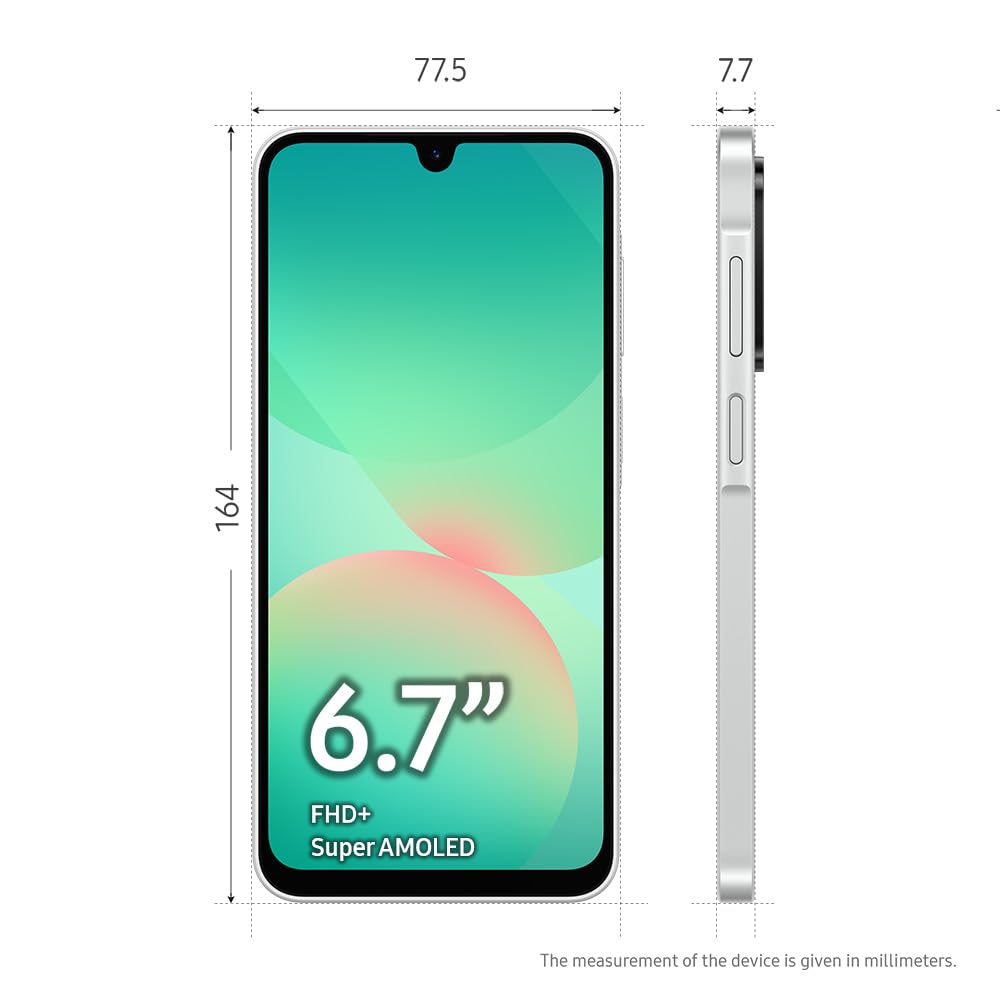 SAMSUNG Galaxy A26 5G 2025 with AI | 256GB, 8GB, Dual SIM | 6.7" 120Hz AMOLED, IP67 Water Resistant, Android 15 | International Model Factory Unlocked for T-Mobile, Global | 25W Charger Bundle (Black)