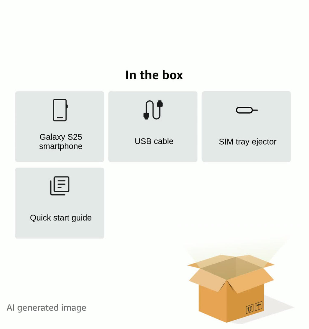 SAMSUNG Galaxy S25 Cell Phone, 256GB Smartphone, Unlocked Android, AI Night Mode Camera, Snapdragon 8 Elite Fast Processor, ProScaler Display, 4000mAh Battery, 2025, US 1 Yr Warranty, Silver Shadow