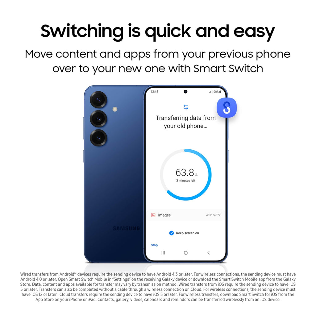 SAMSUNG Galaxy S25 Cell Phone, 256GB Smartphone, Unlocked Android, AI Night Mode Camera, Snapdragon 8 Elite Fast Processor, ProScaler Display, 4000mAh Battery, 2025, US 1 Yr Warranty, Silver Shadow